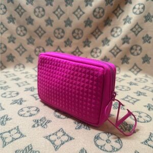 Valentino Beauty Hot Pink Quilted Tech Pouch - Women's Accessory